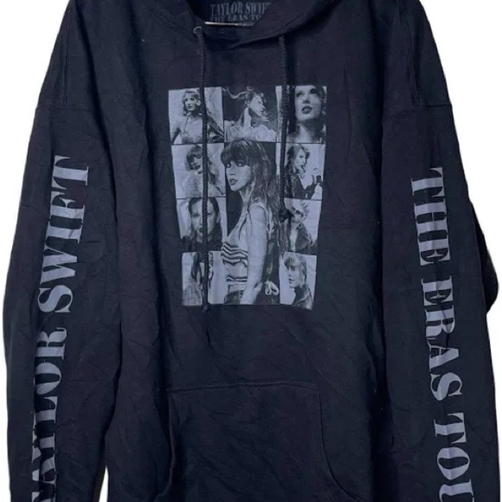 Taylor Swift Black and Gray Graphic Hoodie